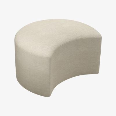 Sofa.com Luna Half Moon Footstool in Pampas Hygge Smart Linen