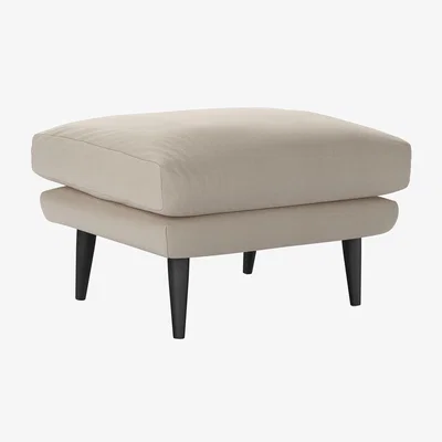 Sofa.com Holly Medium Rectangular Footstool in Elderflower Organic Smart Cotton