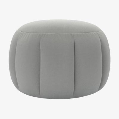 Sofa.com Harper Round Footstool in Wishing Well Organic Smart Cotton