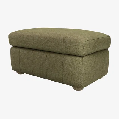 Sofa.com Tiffany Slim Medium Rectangular Footstool in Thyme Florence Textured Weave