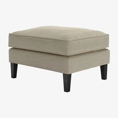 Sofa.com Iggy Medium Rectangular Footstool in Pampas Hygge Smart Linen