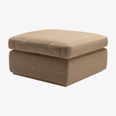 Sofa.com Ren Footstool in Spiced Latte Cotton Matt Velvet
