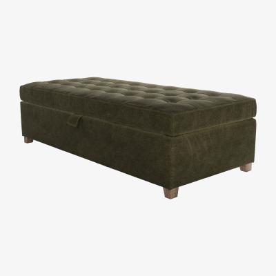 Sofa.com Club Large Rectangular Storage Footstool in Juniper Aquaclean Clever Chenille