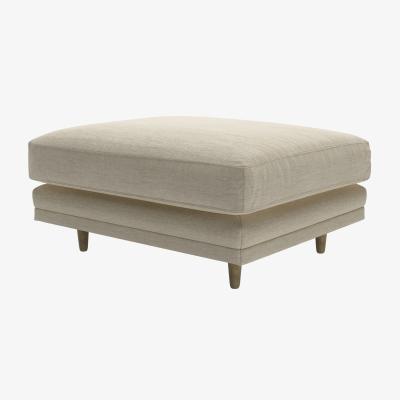 Sofa.com Marco Large Rectangular Footstool in Pampas Hygge Smart Linen