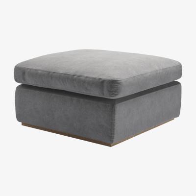 Sofa.com Ren Footstool in Earl Grey Smart Velvet