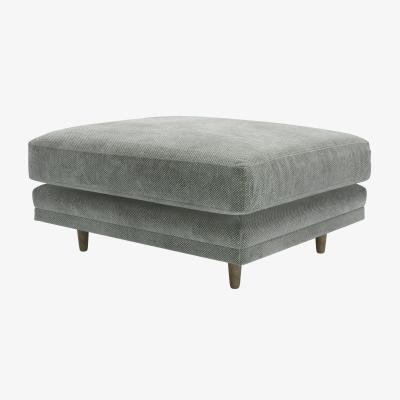 Sofa.com Marco Large Rectangular Footstool in Moonstone Speckled Chenille