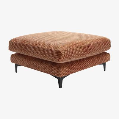 Sofa.com Boston Large Rectangular Footstool in Pomegranate Bubble Velvet