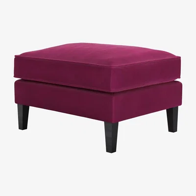 Sofa.com Iggy Medium Rectangular Footstool in Persian Rose Smart Velvet