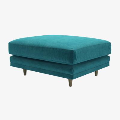 Sofa.com Marco Large Rectangular Footstool in Neptune Smart Velvet