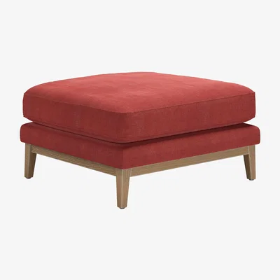 Sofa.com Costello Large Rectangular Footstool in Indian Summer Easy Cotton