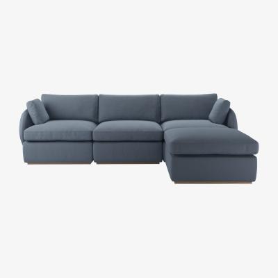 Sofa.com Ren Complete Set with Footstool in Loch Brushed Linen Cotton