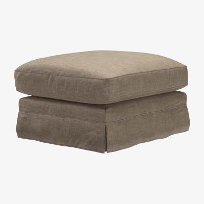 Sofa.com Otto Large Rectangular Footstool in Greige Florence Textured Weave