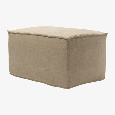 Sofa.com Anders Small Rectangular Footstool in Nordic Pine Hygge Chunky Weave
