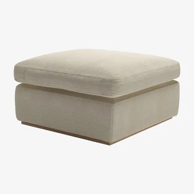 Sofa.com Ren Footstool in Pampas Hygge Smart Linen