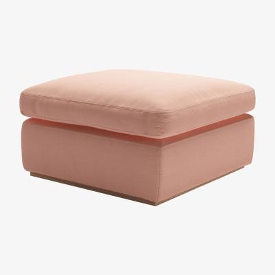 Sofa.com Ren Footstool in Sakura Pink Organic Smart Cotton