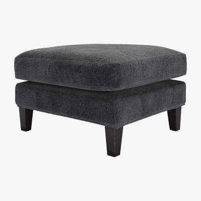 Sofa.com Izzy Medium Rectangular Footstool in Raven Speckled Chenille