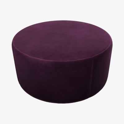 Sofa.com Luna Large Round Footstool in Damson Smart Velvet