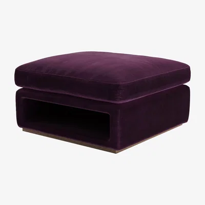 Sofa.com Ren Modular Storage Footstool in Damson Smart Velvet