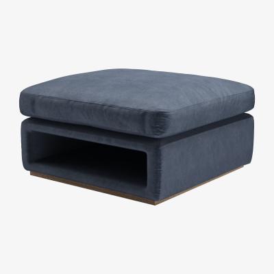 Sofa.com Ren Modular Storage Footstool in Armour Smart Velvet