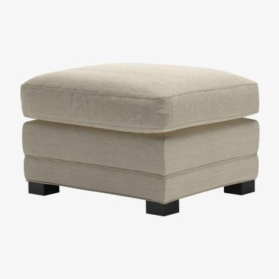 Sofa.com Aissa Medium Rectangular Footstool in Pampas Hygge Smart Linen
