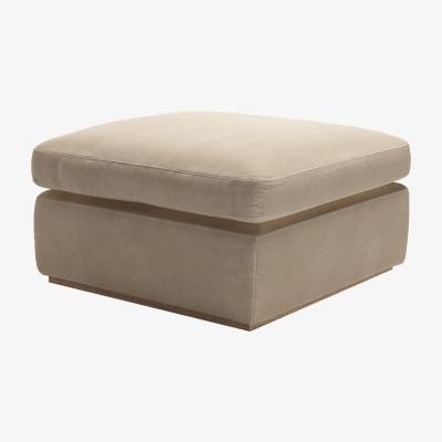 Sofa.com Ren Footstool in Fawn Aquaclean Clever Velvet