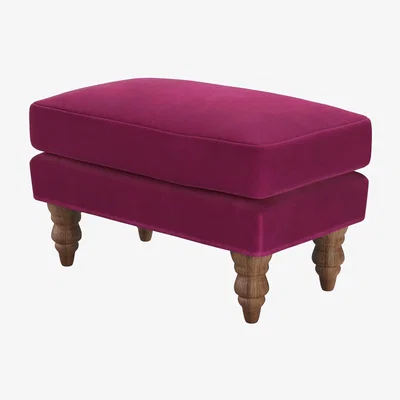 Sofa.com Isla Small Rectangular Footstool in Persian Rose Smart Velvet