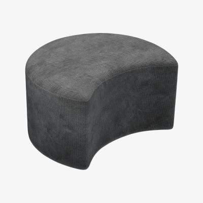 Sofa.com Luna Half Moon Footstool in Raven Speckled Chenille