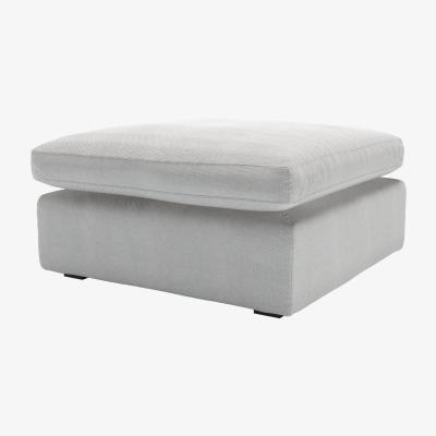 Sofa.com Long Island Slim Medium Rectangular Footstool in Harbour Aquaclean Clever Velvet