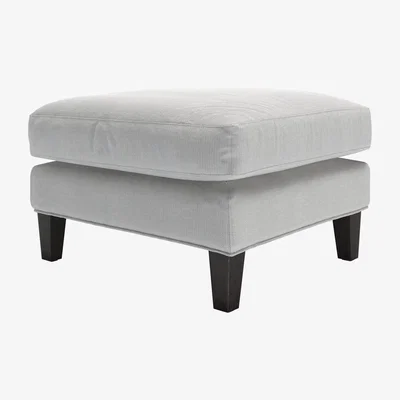 Sofa.com Izzy Medium Rectangular Footstool in Brick Aquaclean Clever Velvet