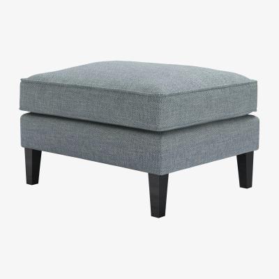 Sofa.com Iggy Medium Rectangular Footstool in Cornflower Silky Jacquard Weave