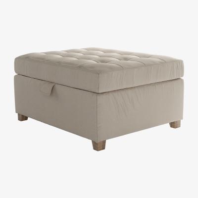 Sofa.com Club Small Rectangular Storage Footstool in Elderflower Organic Smart Cotton