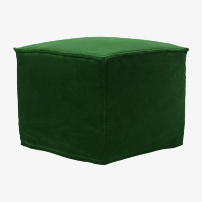 Sofa.com Anders Small Square Footstool in Putting Green Aquaclean Clever Velvet