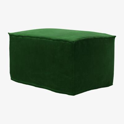 Sofa.com Anders Small Rectangular Footstool in Putting Green Aquaclean Clever Velvet