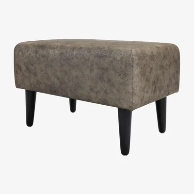 Sofa.com Jude Rectangular Footstool in Ash Faux Leather