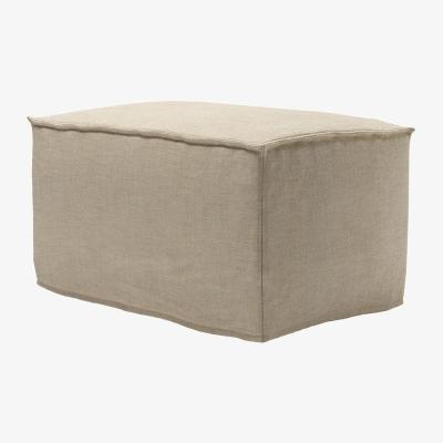 Sofa.com Anders Small Rectangular Footstool in Shearling Hygge Chunky Weave