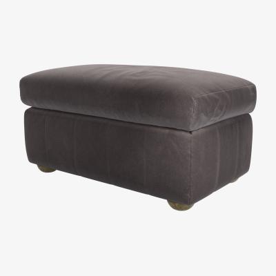 Sofa.com Tiffany Slim Medium Rectangular Footstool in Shale Aquaclean Clever Velvet