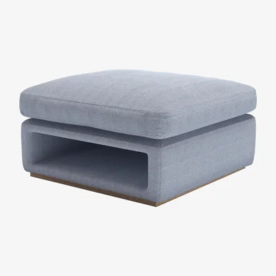 Sofa.com Ren Modular Storage Footstool in Uniform House Herringbone Weave