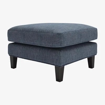 Sofa.com Izzy Medium Rectangular Footstool in Azure Florence Textured Weave