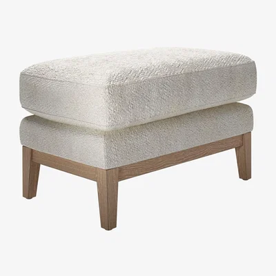 Sofa.com Costello Small Rectangular Footstool in Oyster Luxe Boucle