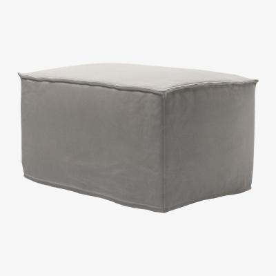 Sofa.com Anders Small Rectangular Footstool in Nimbus Aquaclean Clever Velvet