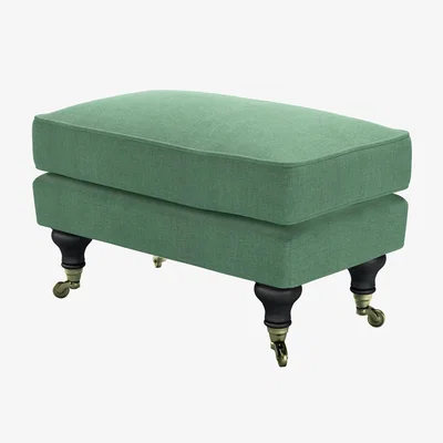 Sofa.com Bluebell Small Rectangular Footstool in Celadon Easy Cotton
