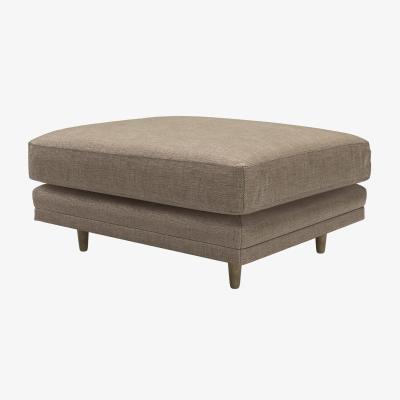 Sofa.com Marco Large Rectangular Footstool in Greige Florence Textured Weave