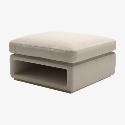 Sofa.com Ren Modular Storage Footstool in Wishful Vermeer Linen
