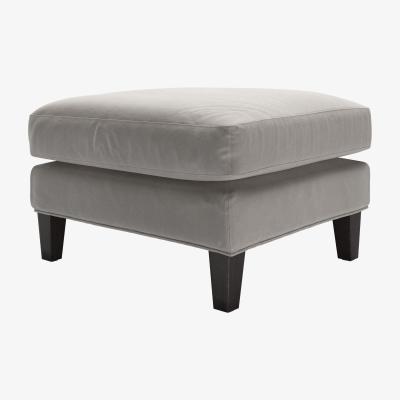Sofa.com Izzy Medium Rectangular Footstool in Nimbus Aquaclean Clever Velvet