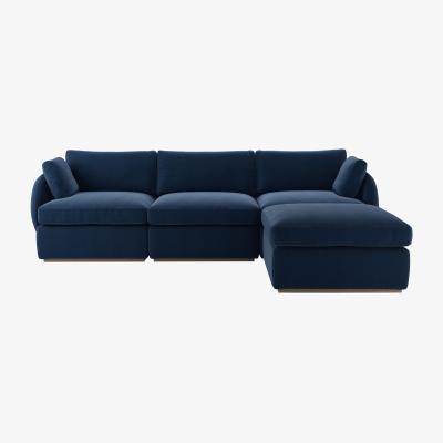 Sofa.com Ren Complete Set with Footstool in Galaxy Organic Smart Cotton