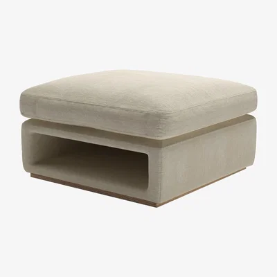 Sofa.com Ren Modular Storage Footstool in Pampas Hygge Smart Linen