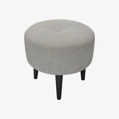 Sofa.com Jack Small Round Footstool in Pebble Soft Weave