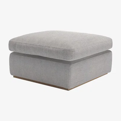 Sofa.com Ren Footstool in Rye Baylee Viscose Linen