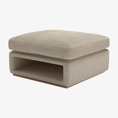 Sofa.com Ren Modular Storage Footstool in Cashew Baylee Viscose Linen