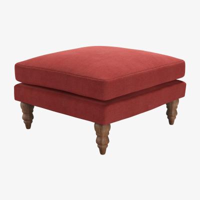 Sofa.com Isla Medium Square Footstool in Indian Summer Easy Cotton
